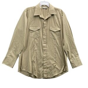 VTG Karman Gold Collection‎ Pearl Snap Shirt Men's XL Western Casual Made in USA
